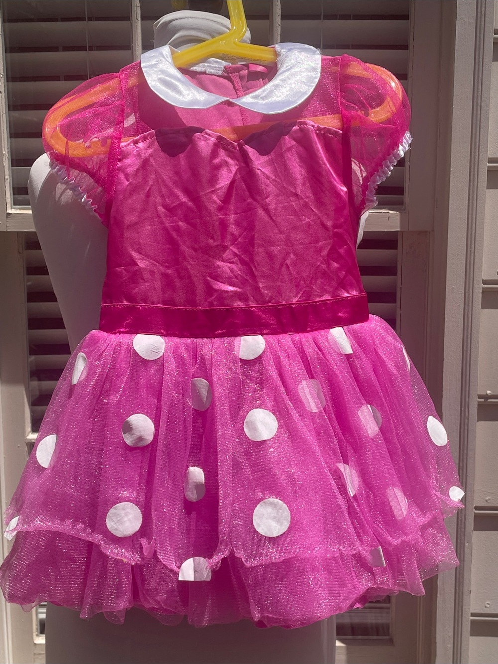 Disney Minnie Mouse Pink Polka Dot Tutu Costume Dress Girls Dress-Up Size 3/4